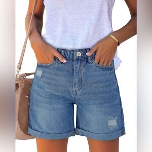 Stretchy Denim Shorts